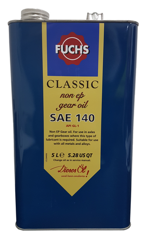 Fuchs Classic Non EP 140 Gear Oil 5 Litres | LRT Lubricants Shop