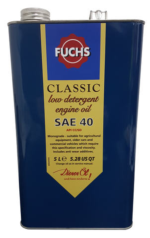 Fuchs Classic Low Detergent SAE 40 Engine Oil 5 Litres | LRT Lubricants Shop