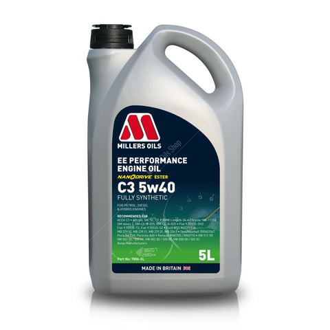 Millers EE Performance C3 5W-40 - 5 Litres | LRT Lubricants Shop