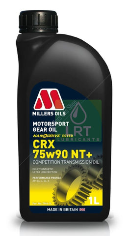 Millers Motorsport CRX 75w90 NT+ Gear Oil - 1 Litre | LRT Lubricants Shop