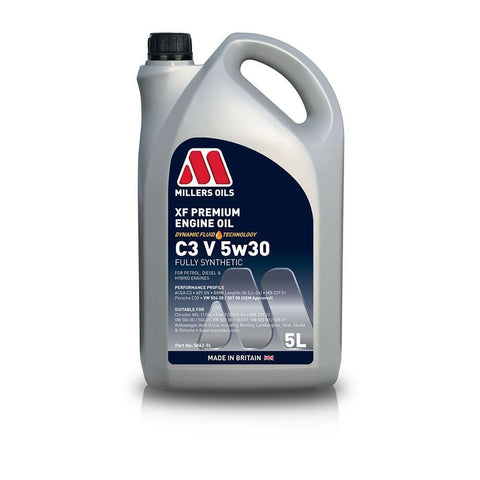Millers XF Premium 5W-30 C3 V Engine Oil - 5 Litres | LRT Lubricants Shop