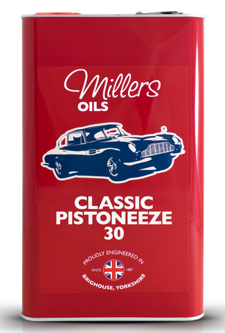Millers Classic Pistoneeze 30 Engine Oil - 5 Litres | LRT Lubricants Shop