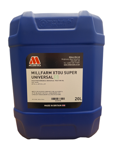 Millers XTOU Super Universal 10W-30 Tractor Oil - 20 Litres | LRT Lubricants Shop