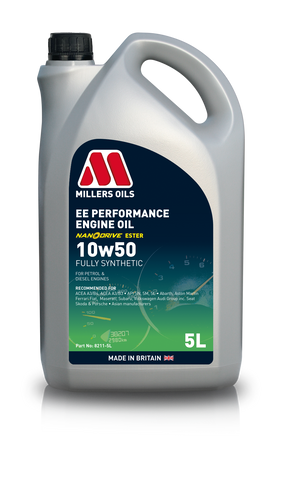 Millers EE Performance 10W50 Engine Oil - 5 Litres | LRT Lubricants Shop