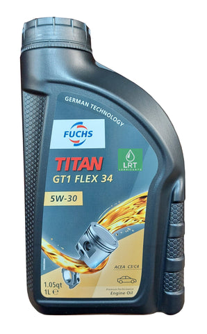 Fuchs Titan GT1 Flex 34 5W-30 C3/C4 Engine Oil - 1 Litre | LRT Lubricants Shop