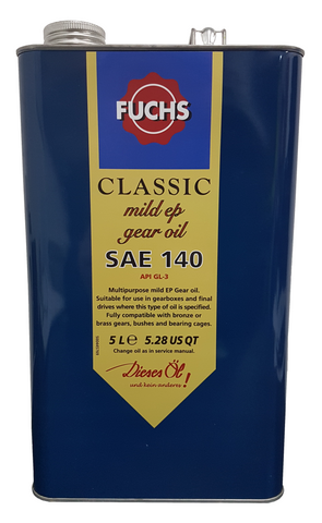 Fuchs Classic Mild EP 140 Gear Oil 5 Litres | LRT Lubricants Shop
