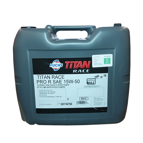 Fuchs Titan Race Pro R 15W-50 Race Oil - 20 Litres | LRT Lubricants Shop