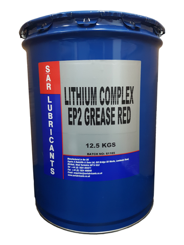 SAR Lubricants Red Lithium Complex EP2 Grease - LRT Lubricants Shop