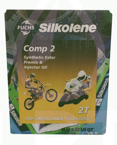Silkolene Comp 2 Synthetic Ester 2 Stroke Engine Oil - 4L (Lube Cube) | LRT Lubricants Shop