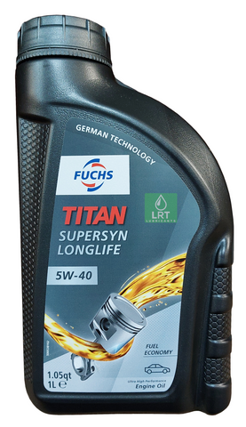 Fuchs Titan Supersyn LL 5W-40 Engine Oil - 1 Litre | LRT Lubricants Shop