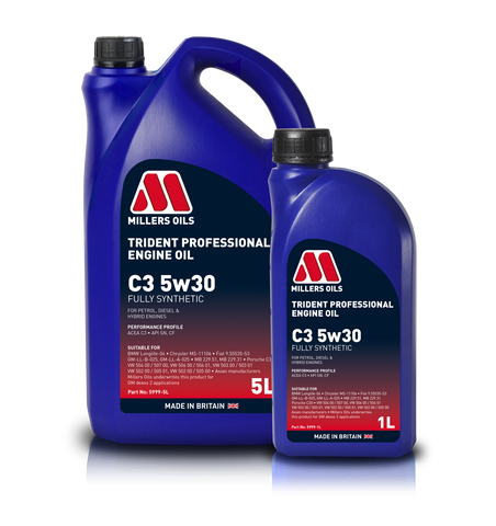 Millers Trident Professional C3 5W-30 Engine Oil - 20 Litres | LRT Lubricants Shop