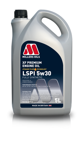 Millers XF Premium LSPI 5W30 Engine Oil - 5 Litres | LRT Lubricants Shop